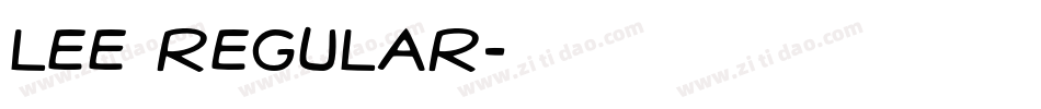 Lee Regular字体转换